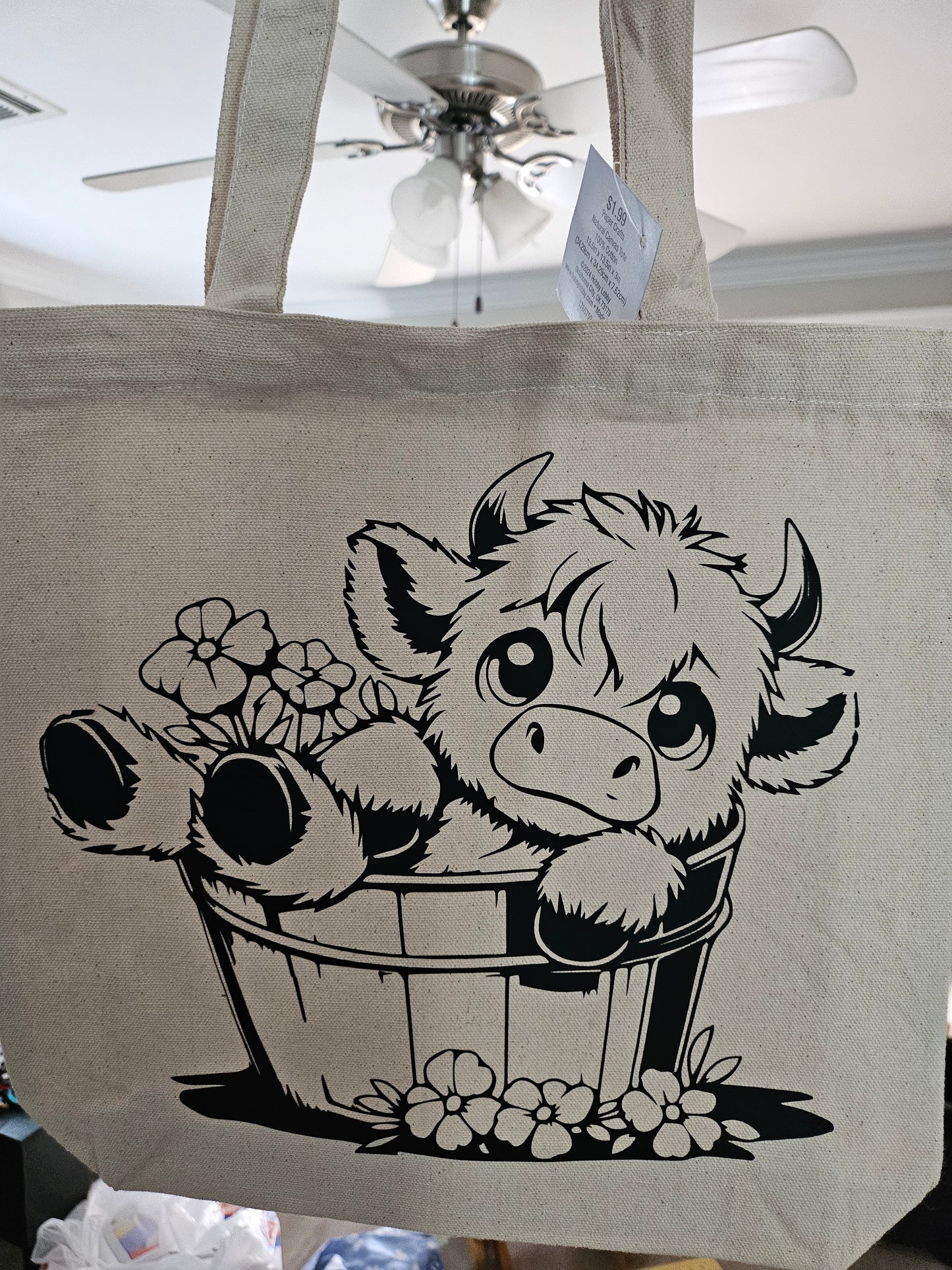 Cow tote bag