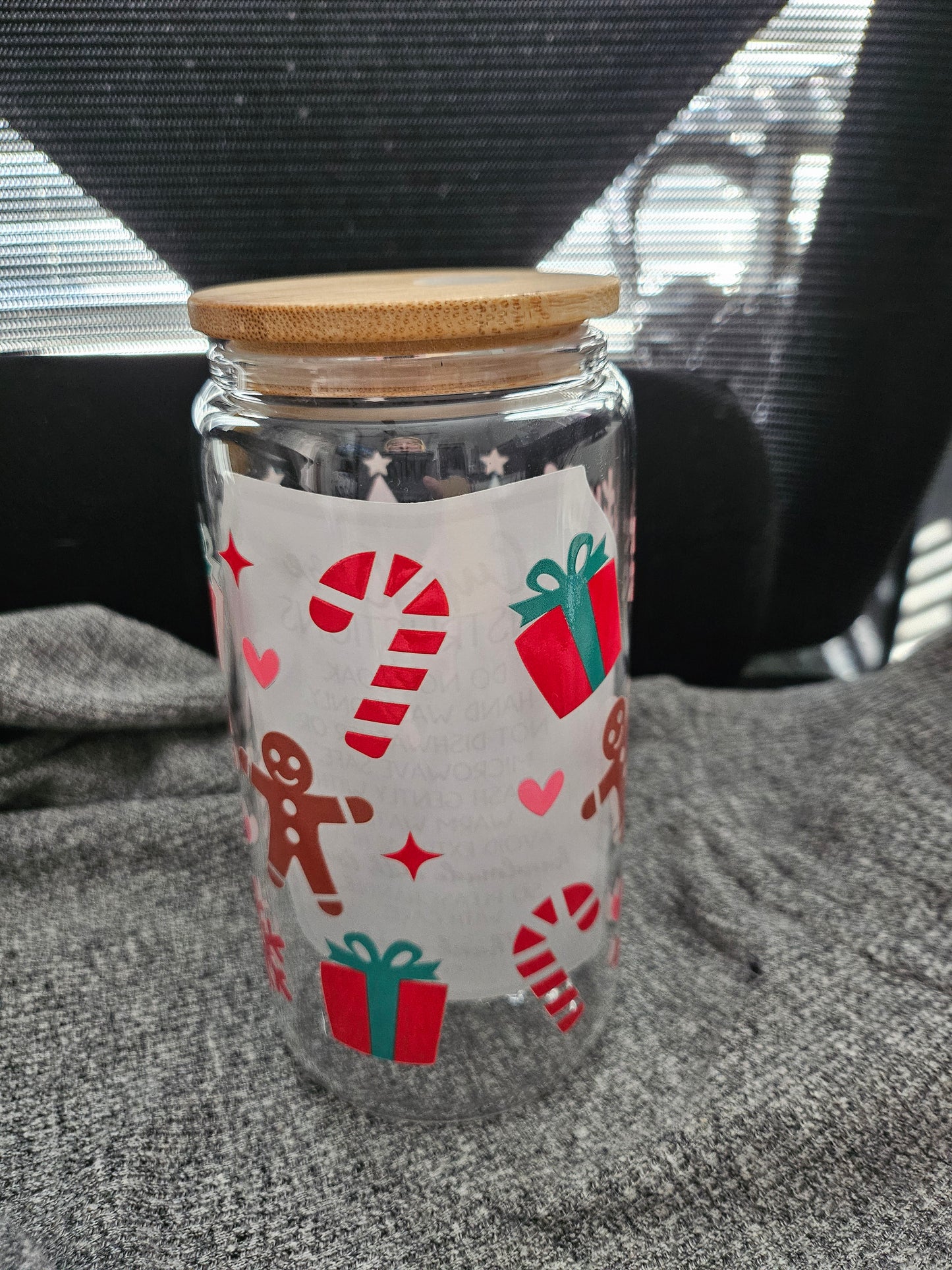Holly Jolly Vibes Glass Tumbler