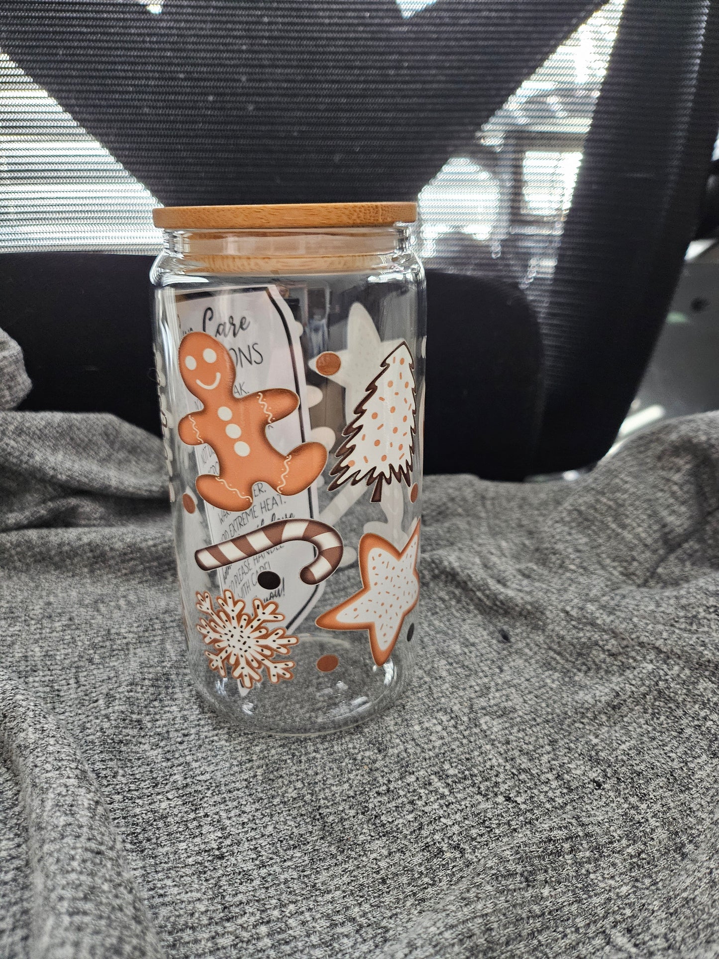 Christmas Frosted Cookies Glass Tumbler