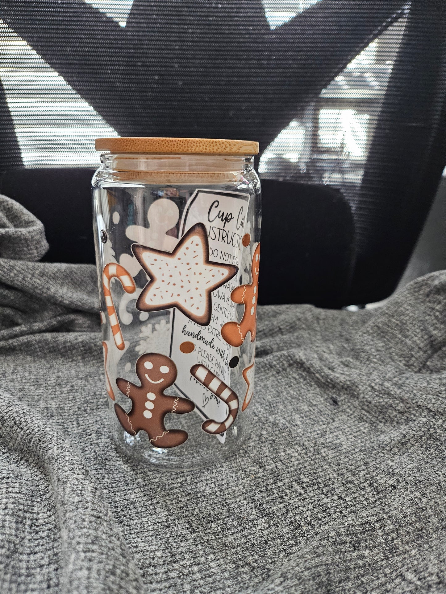 Christmas Frosted Cookies Glass Tumbler
