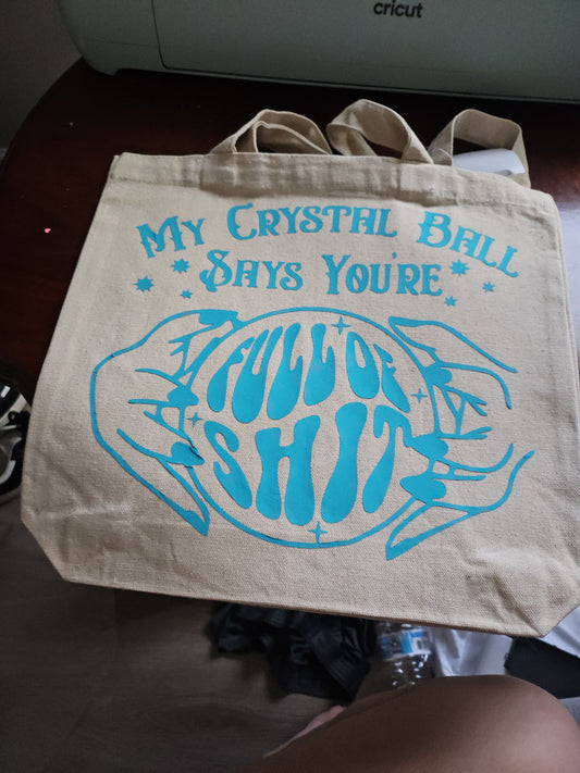 Crystal ball tote bag