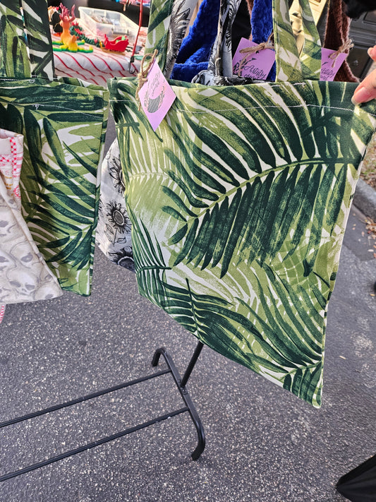 Palm leaf tote bag