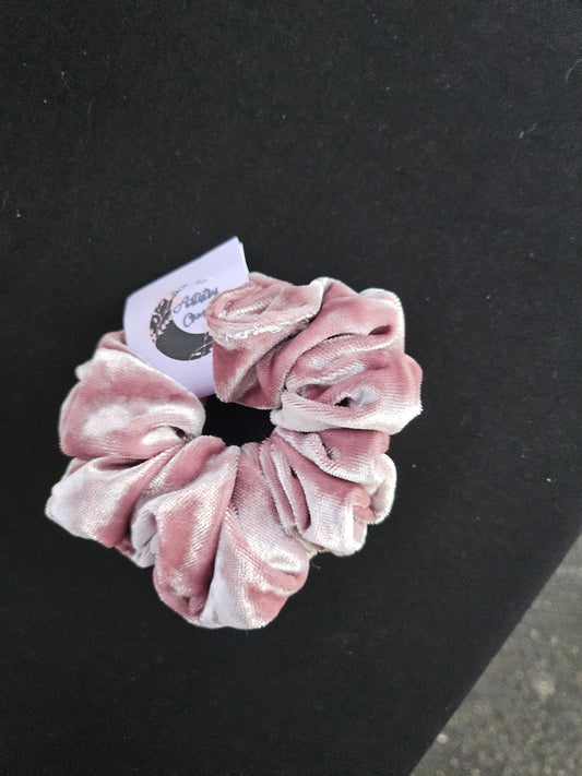 Pink Velvet Scrunchie
