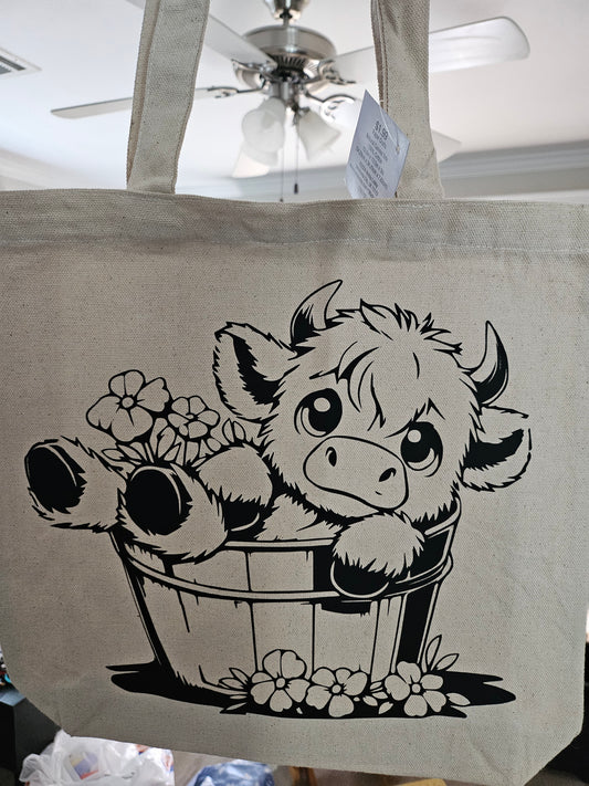 Cow tote bag