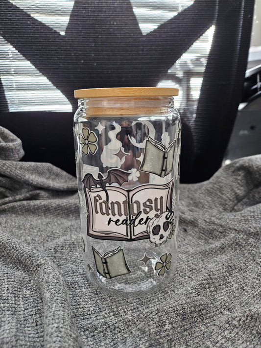 Fantasy Reader Glass Tumbler