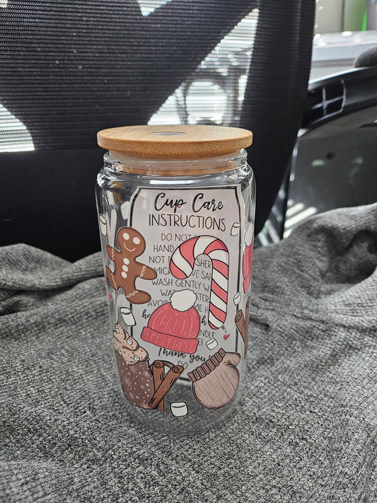 Christmas Goodies Glass Tumbler